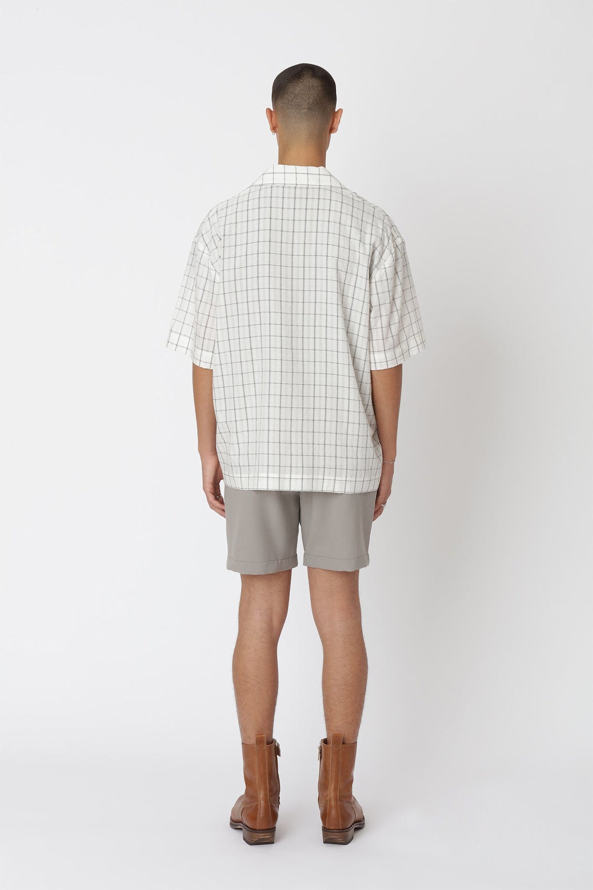 Won Hundred Men Desmond Shirt Shirt Grey Check