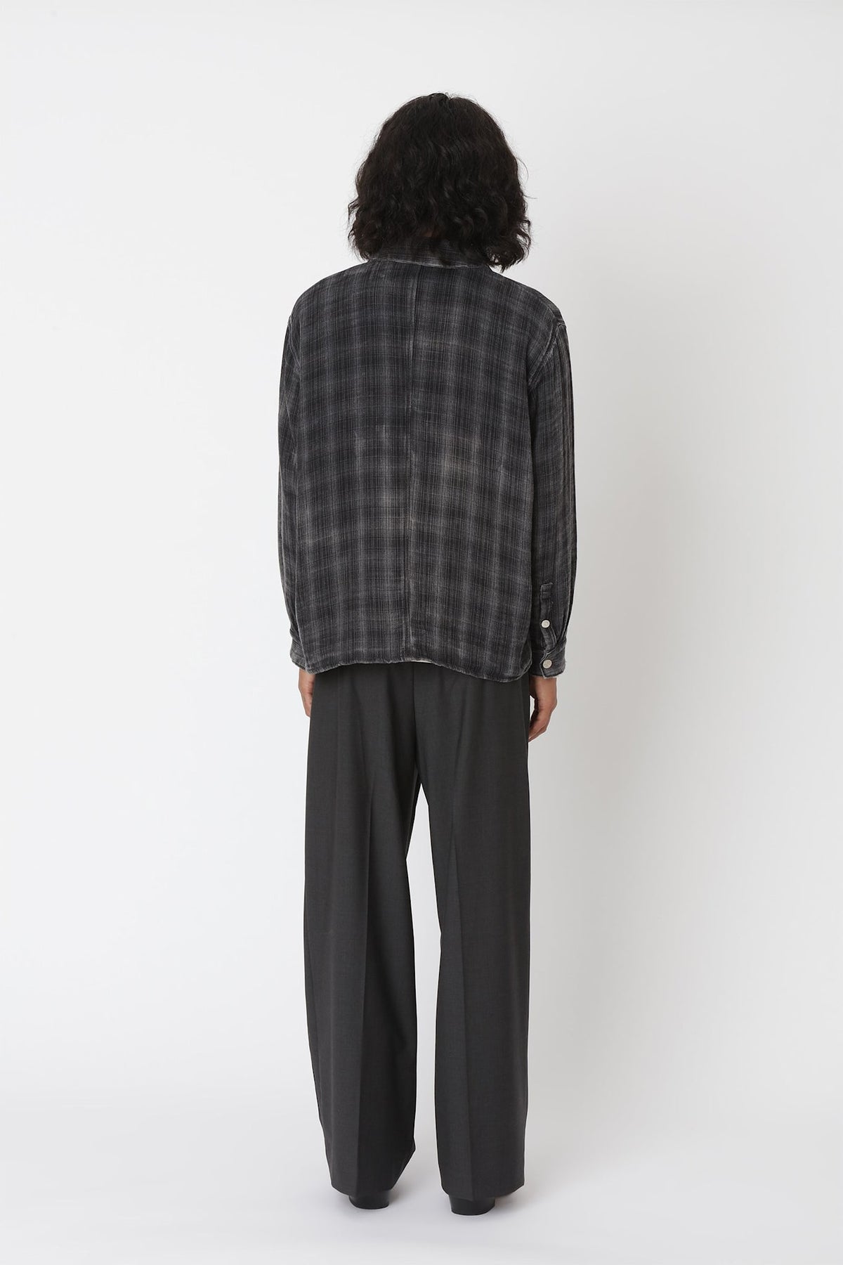 Won Hundred Men Zayne Zip Shirt Shirt Bleached Black