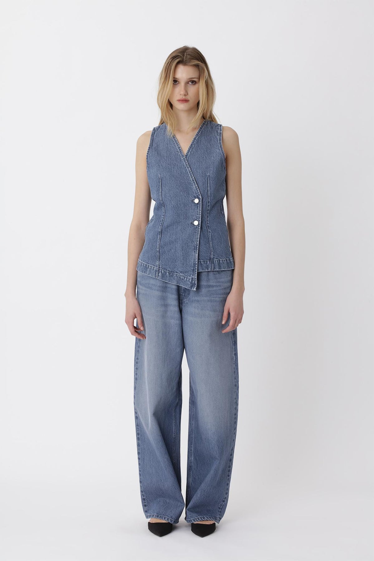 Oliva Denim Vest - Won Hundred Online Store