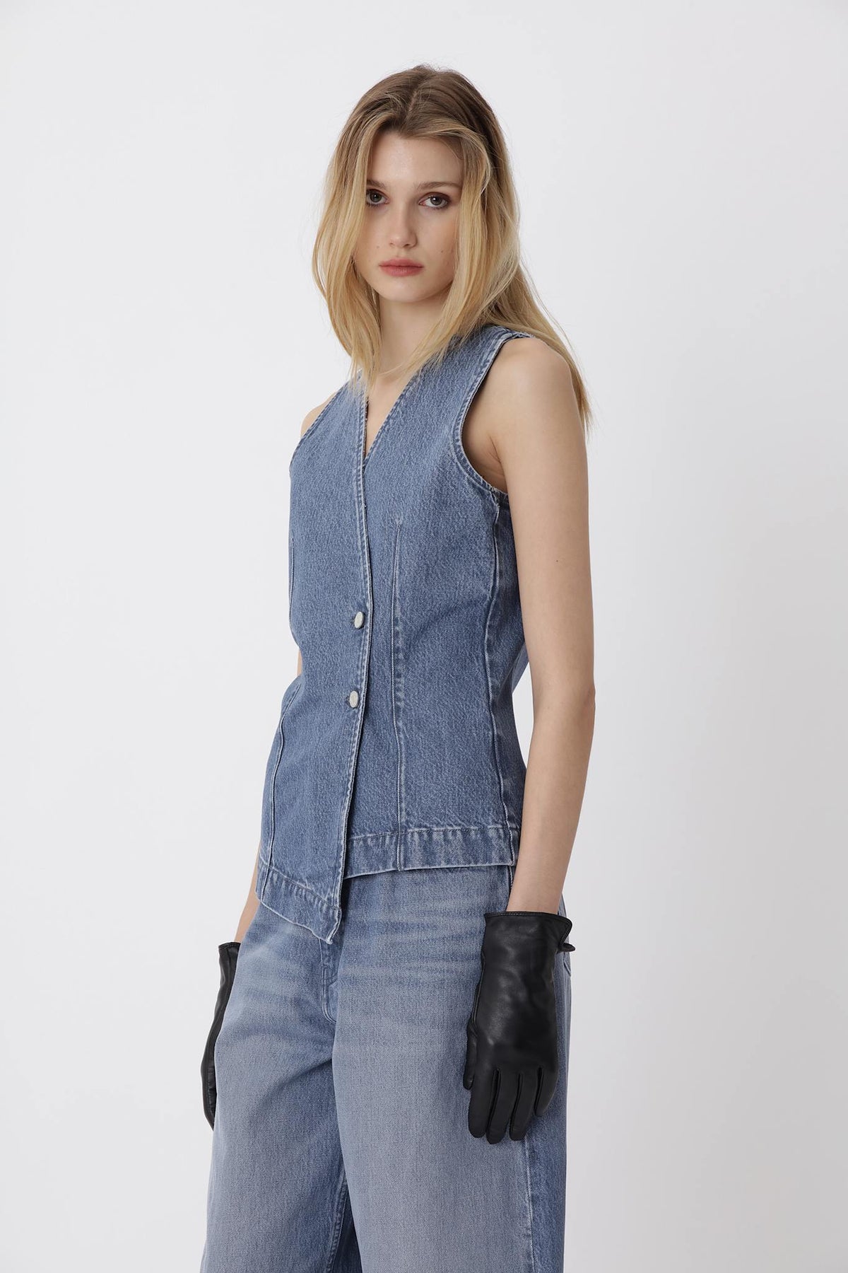Oliva Denim Vest - Won Hundred Online Store