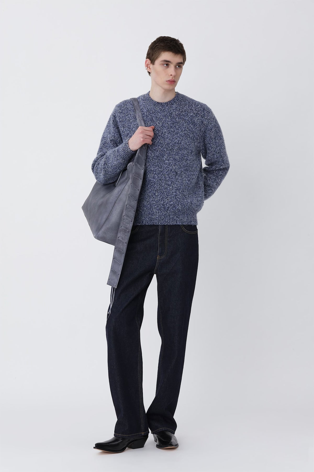 Felix Knit Sweater - Blue Indigo COMB. - Won Hundred Online Store