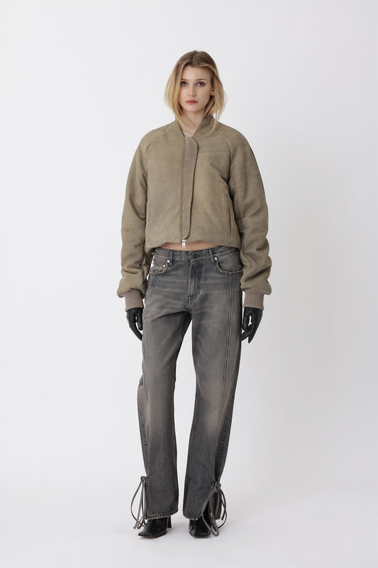 Ola leather Bomber jacket - Won Hundred Online Store