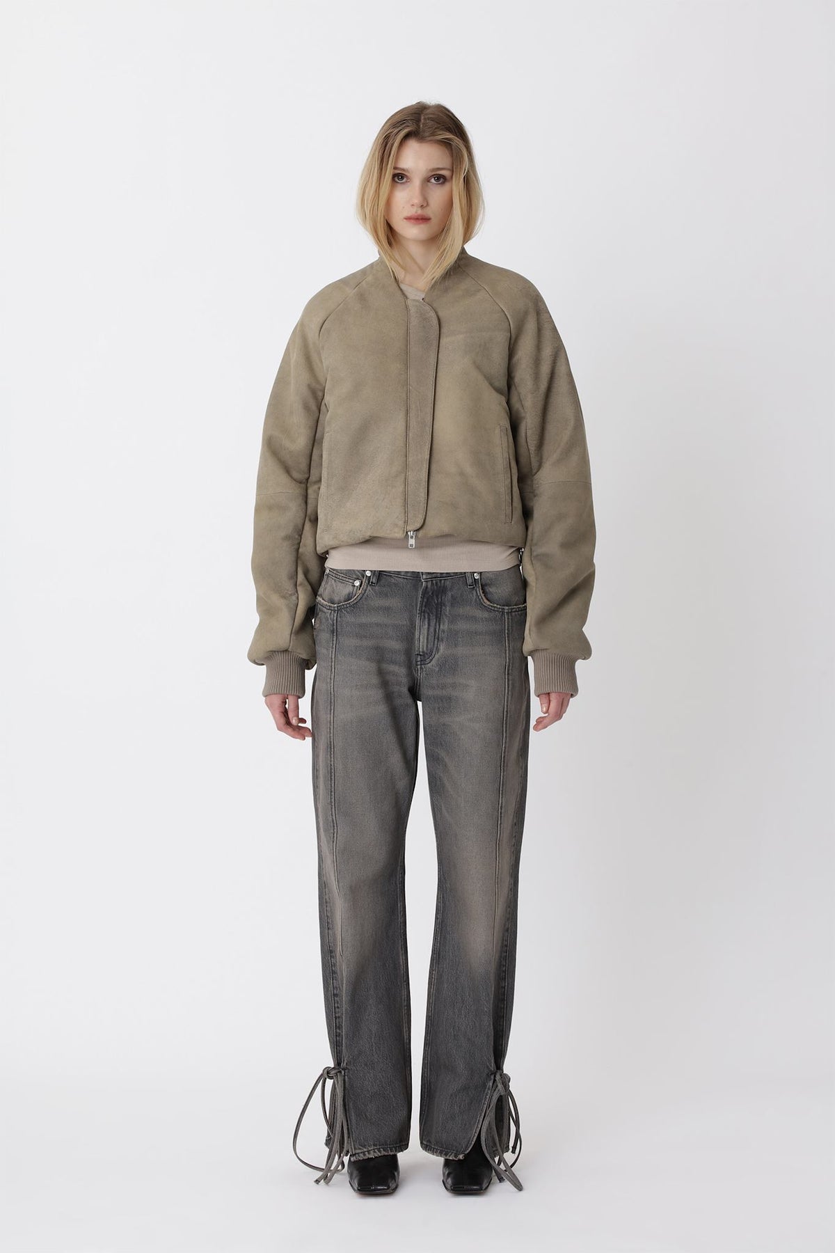Ola leather Bomber jacket - Won Hundred Online Store