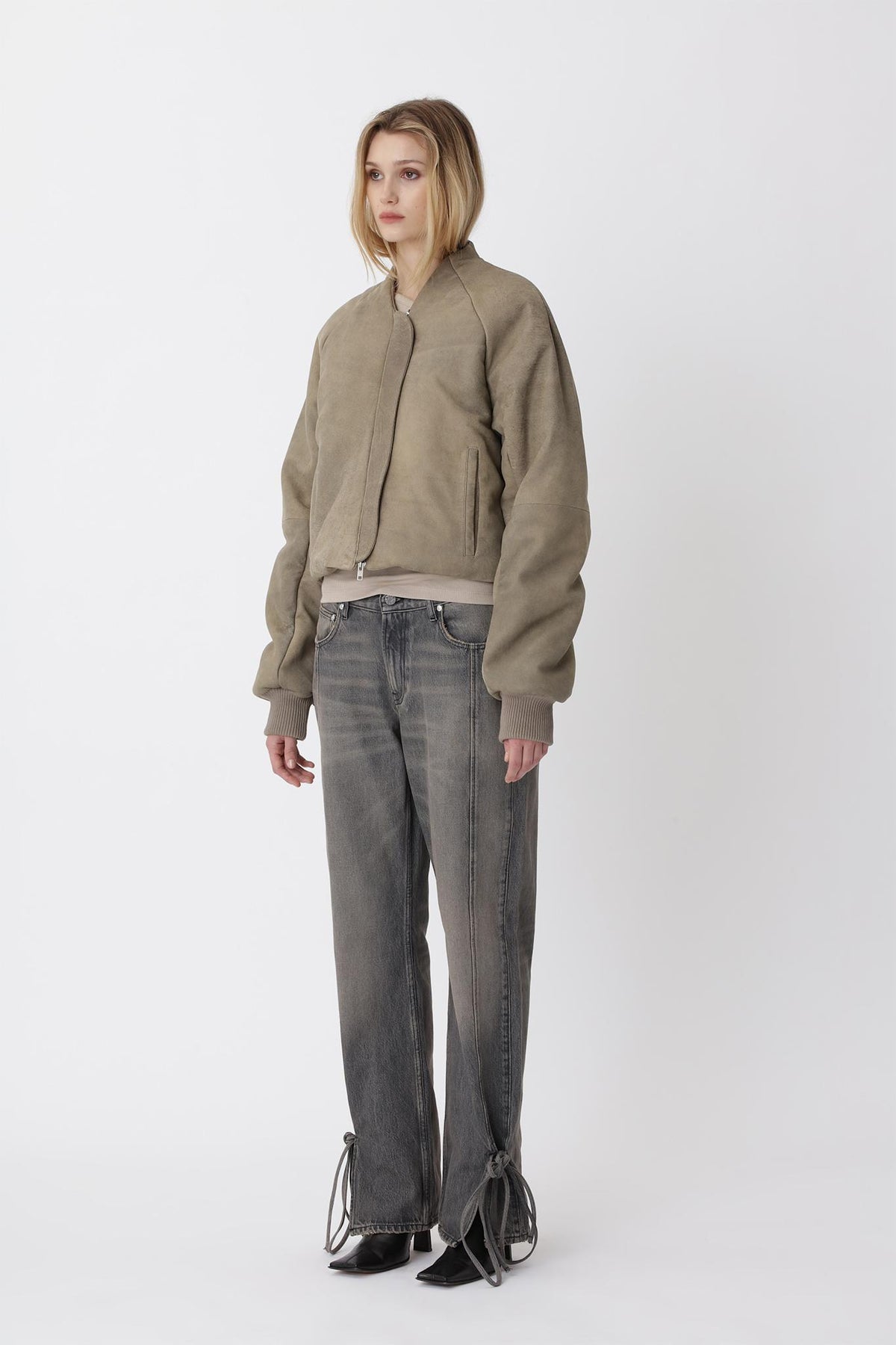 Ola leather Bomber jacket - Won Hundred Online Store