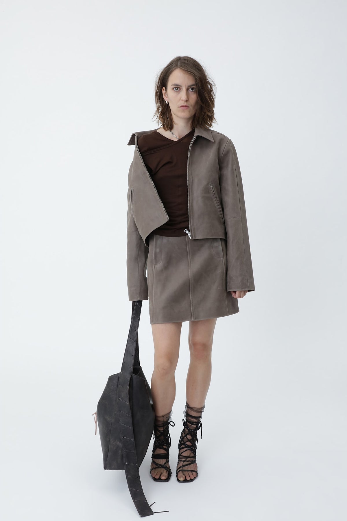 Dalia Panel Leather Jacket - Won Hundred Online Store