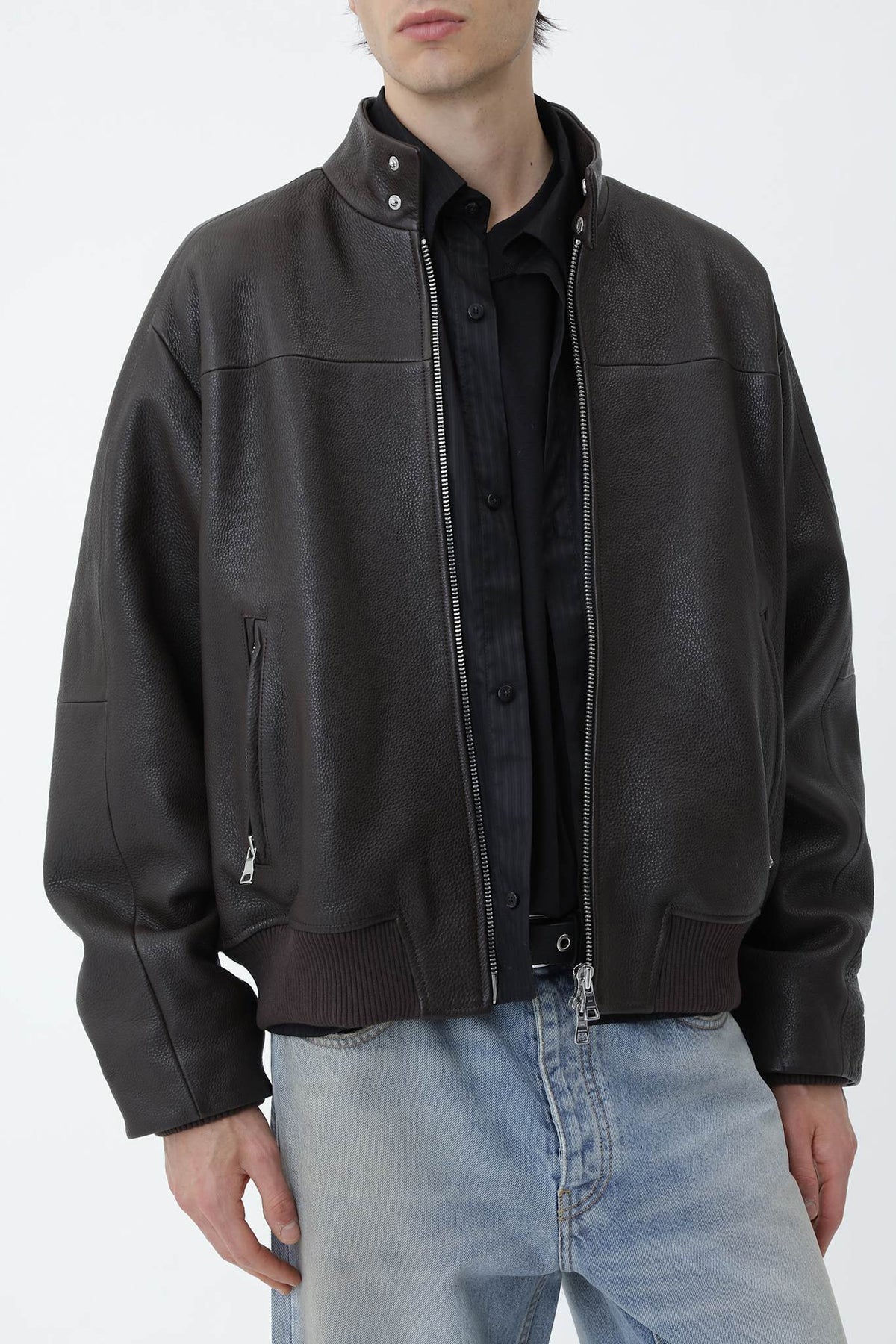 David Leather Bomber Jacket - Won Hundred Online Store