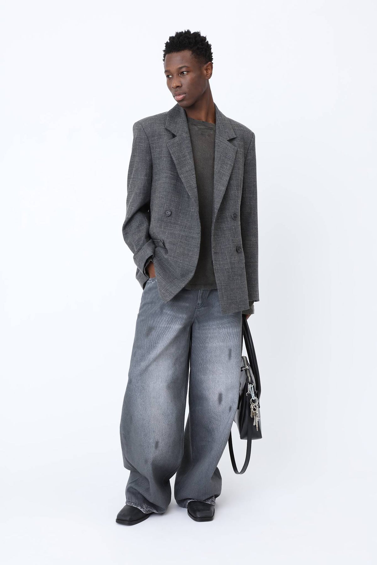 Lyon Black Printed Denim Jeans M - Won Hundred Online Store