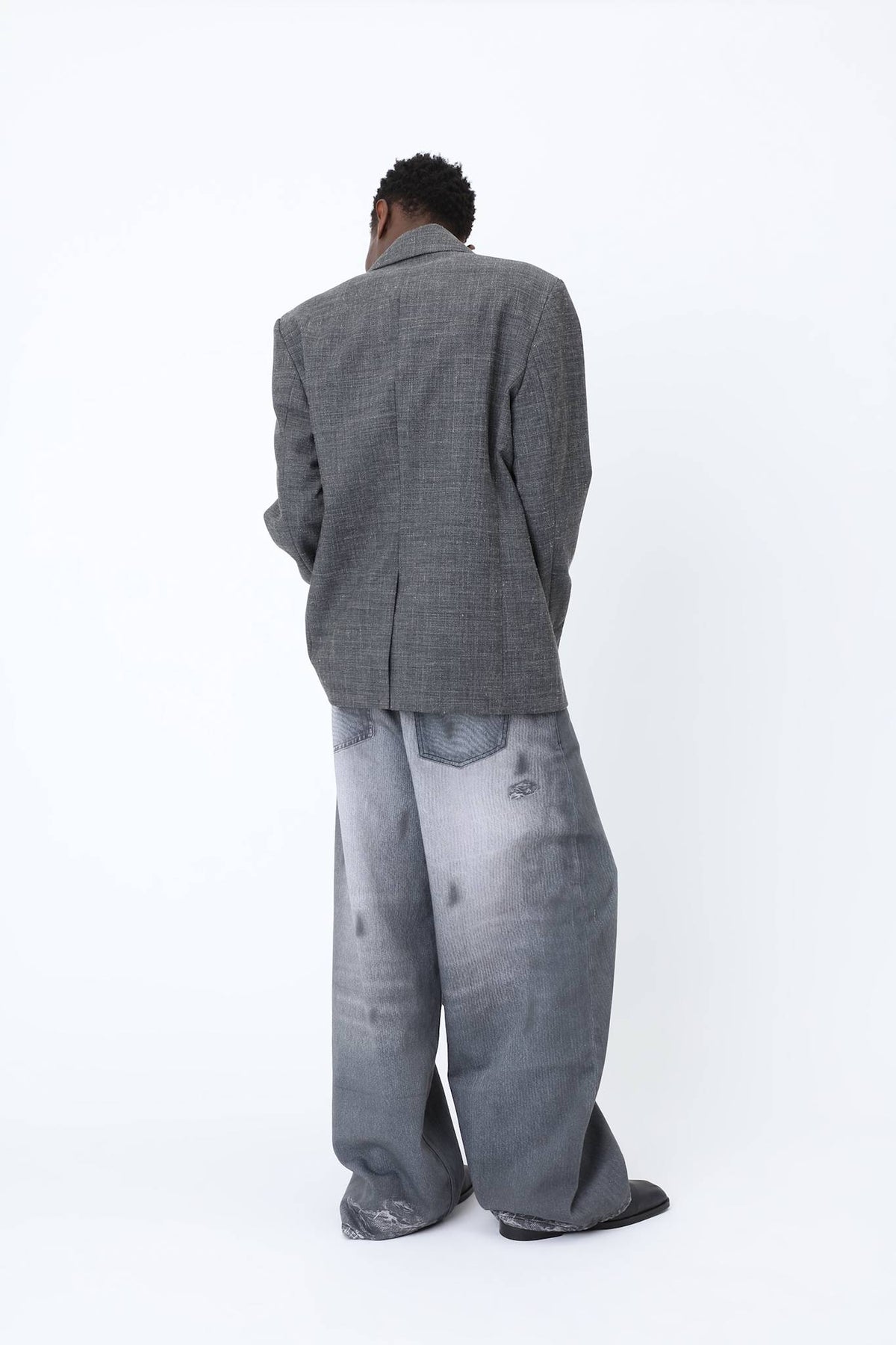 Lyon Black Printed Denim Jeans M - Won Hundred Online Store