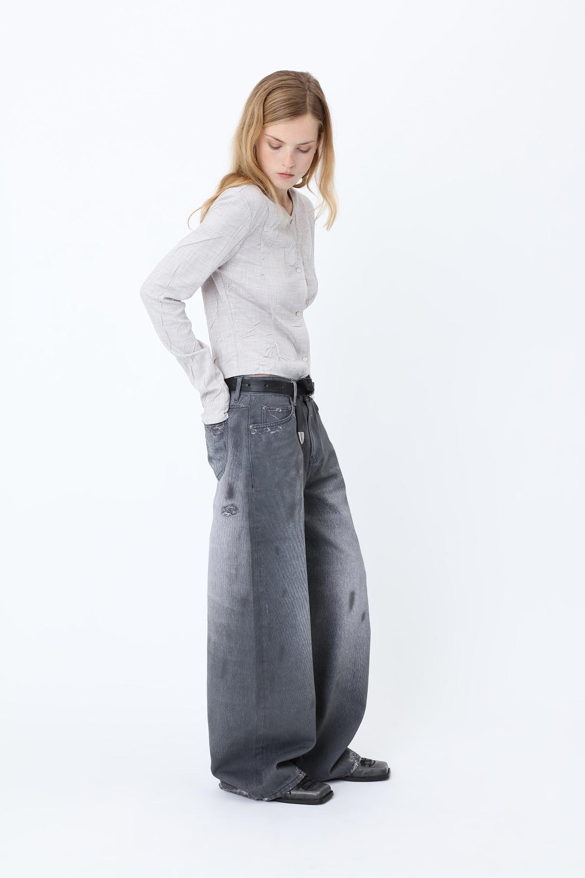 Lyon Black Printed Denim Jeans W - Won Hundred Online Store