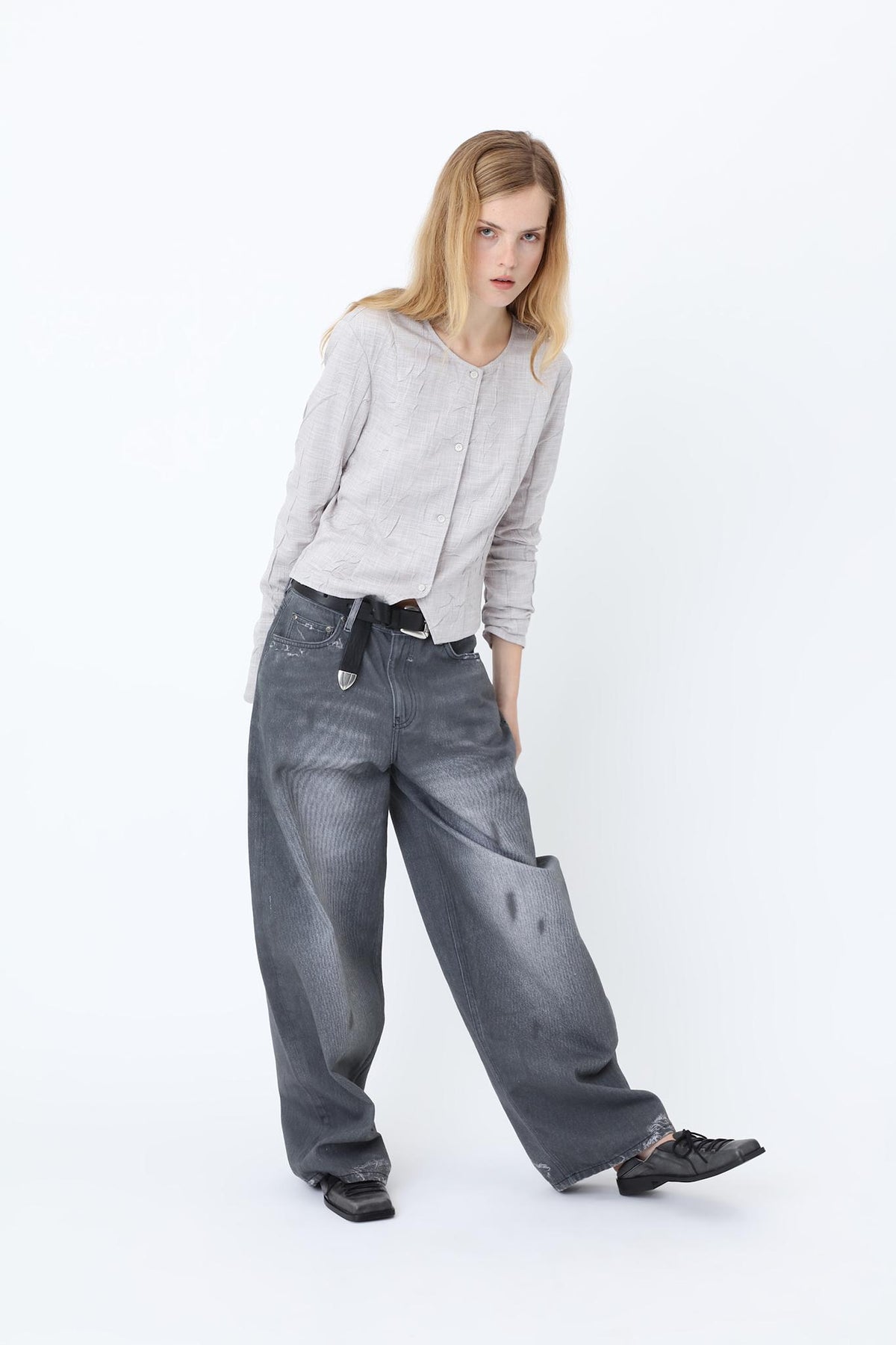 Lyon Black Printed Denim Jeans W - Won Hundred Online Store