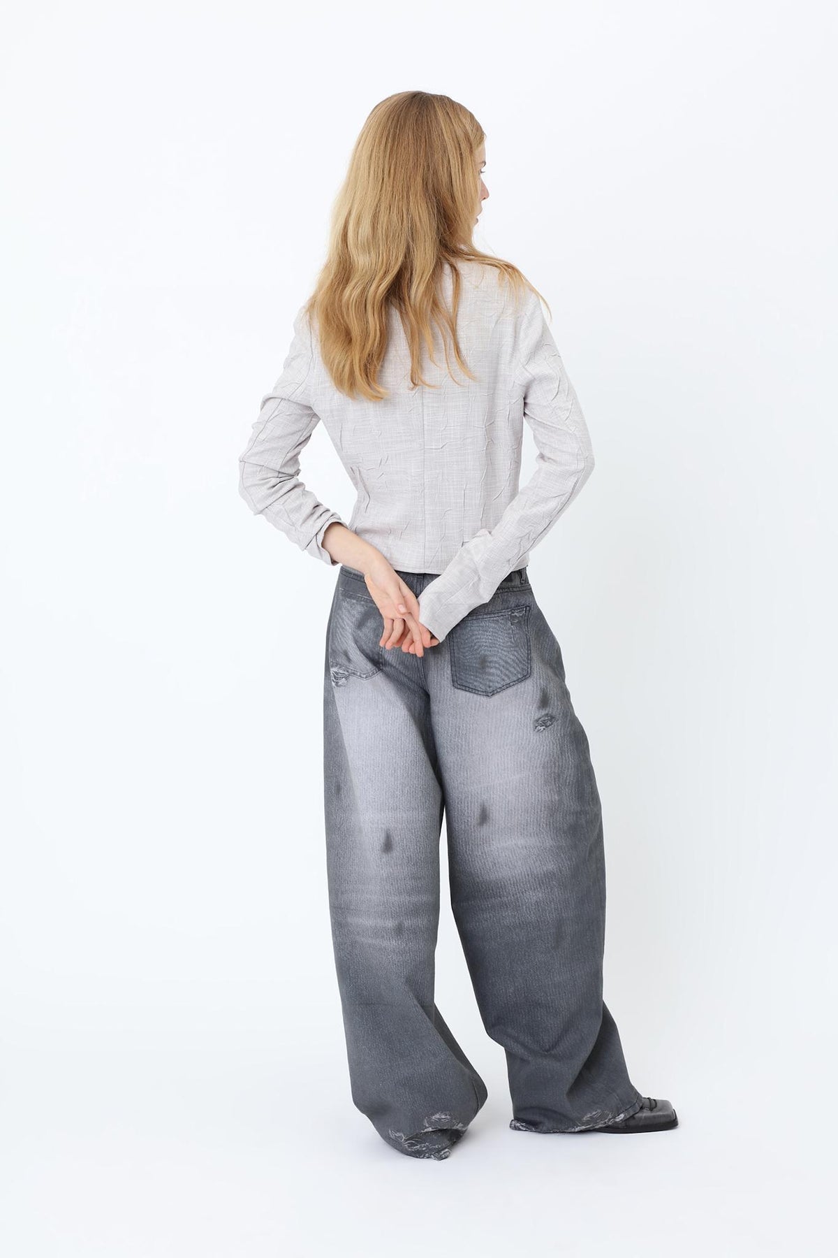 Lyon Black Printed Denim Jeans W - Won Hundred Online Store