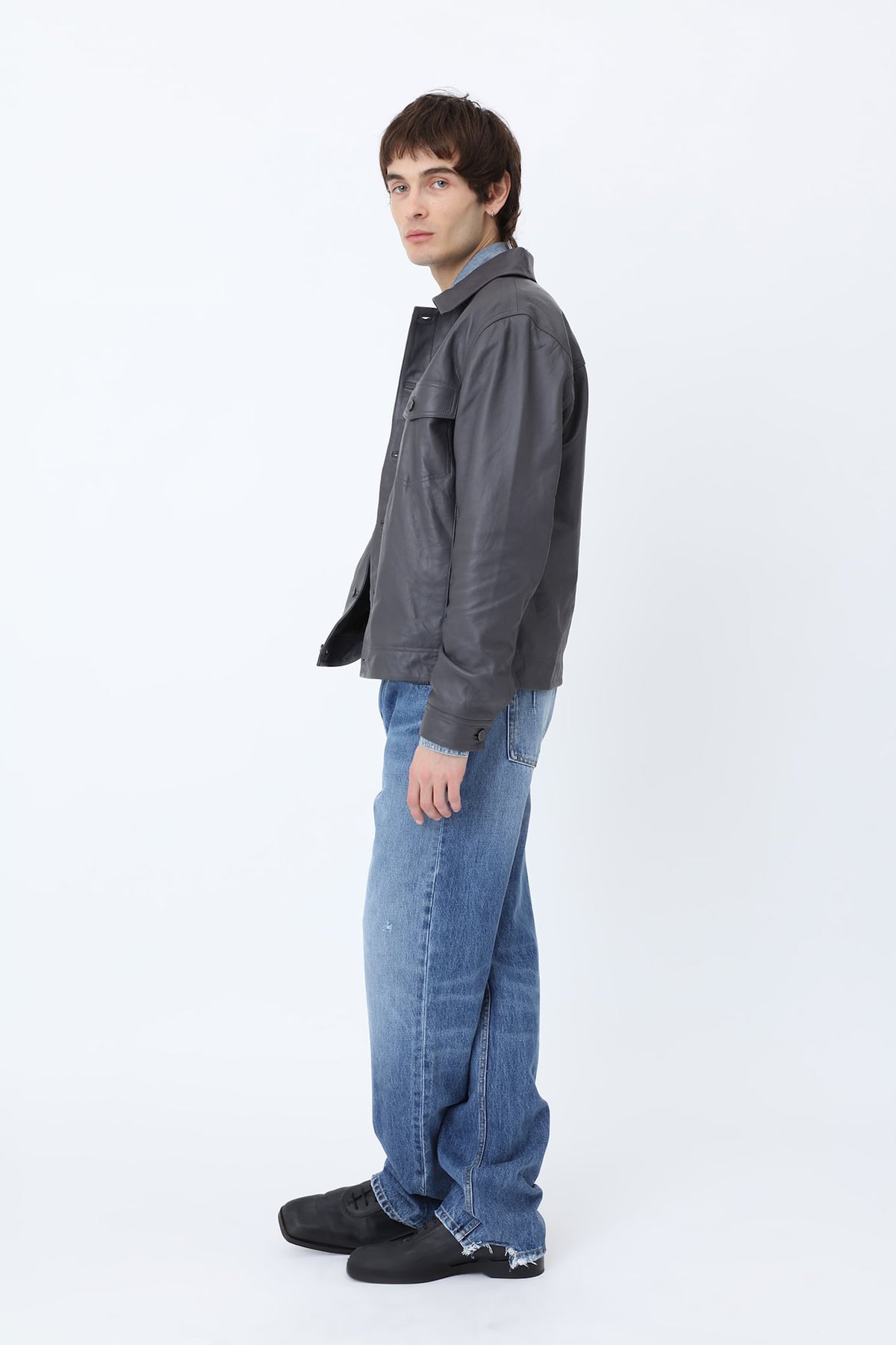 Clayton Leather Shirt Jacket - Won Hundred Online Store