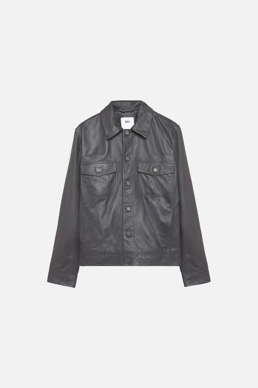 Clayton Leather Shirt Jacket - Won Hundred Online Store