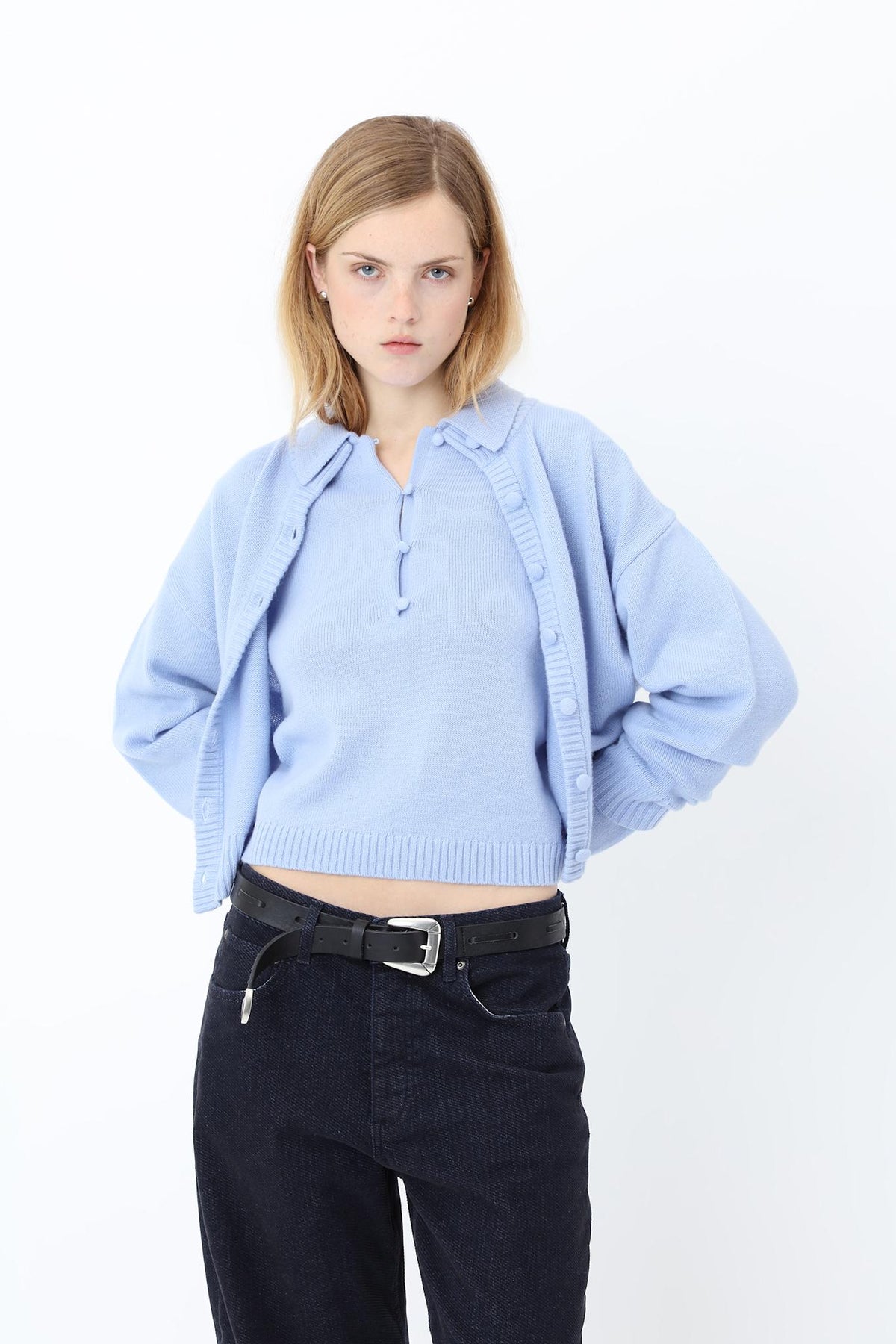 Paula Cashmere Knit Polo