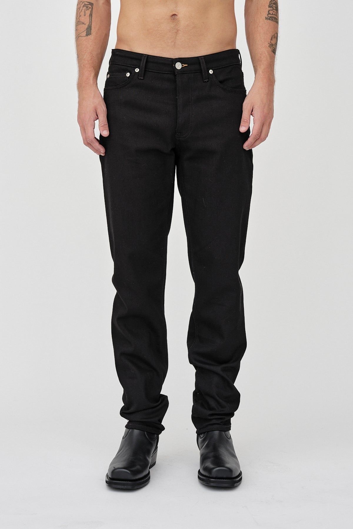 Won Hundred Men Archer 5-Pockets Rinse Black