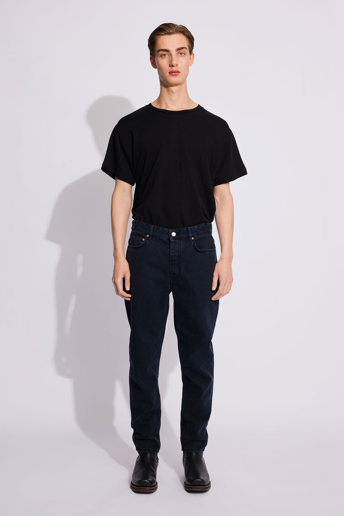 Won Hundred Men Ben 5-Pockets Rinsed Blue Black