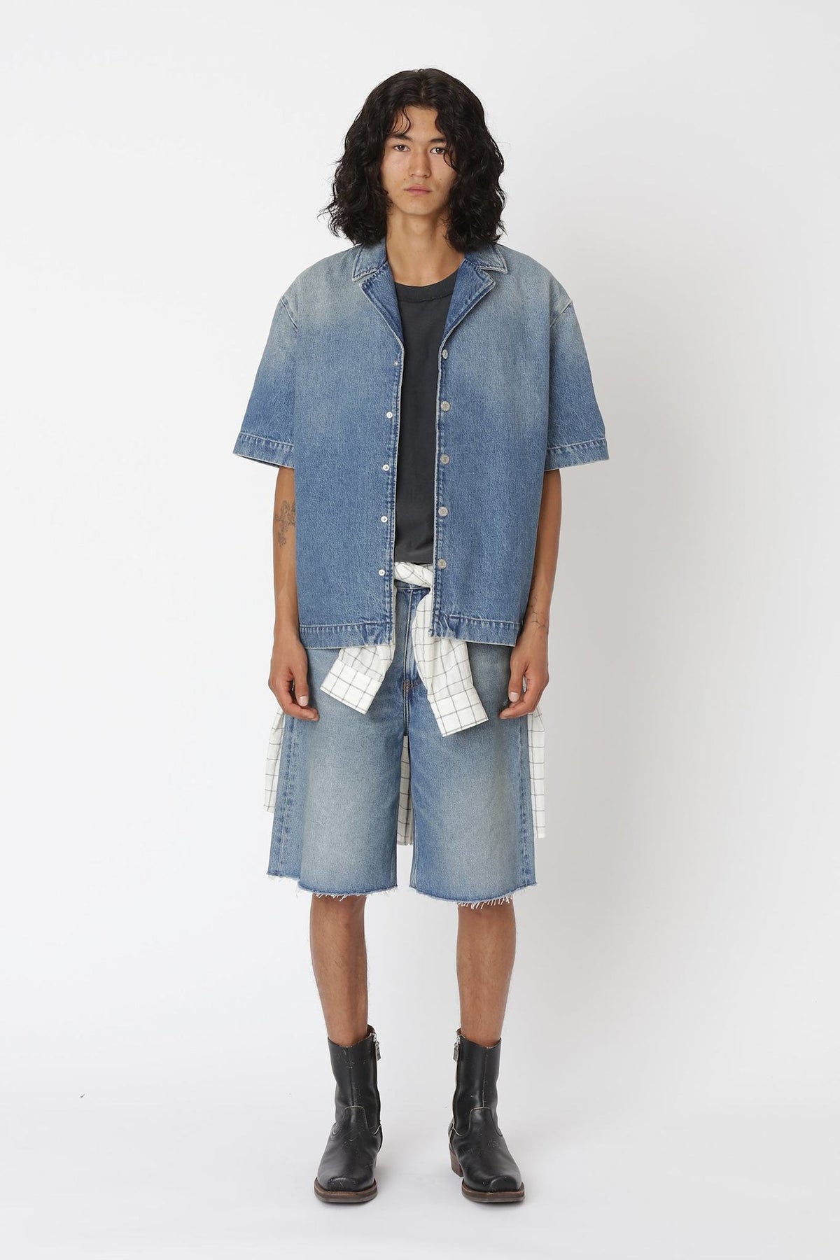 Won Hundred Men Desmond Denim Shirt Denim 80s Light Blue