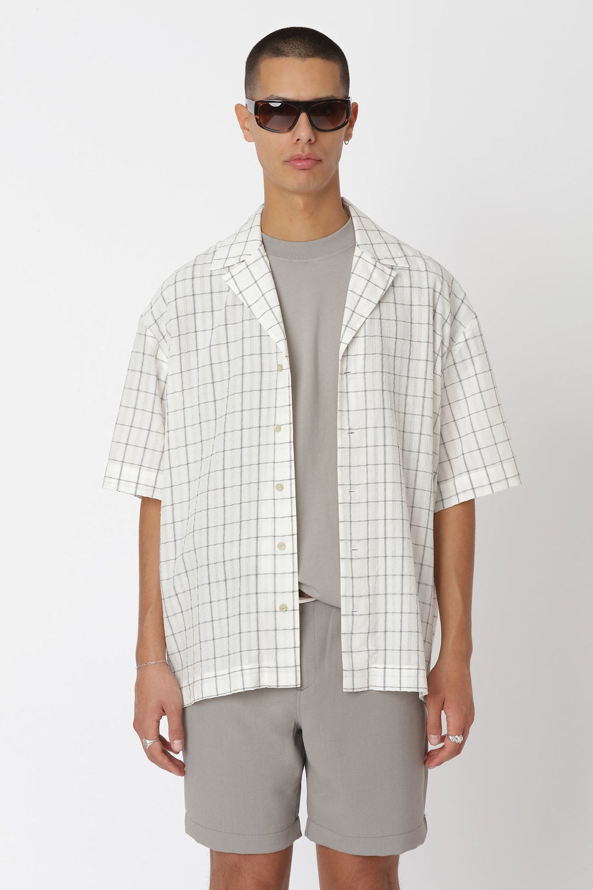 Won Hundred Men Desmond Shirt Shirt Grey Check
