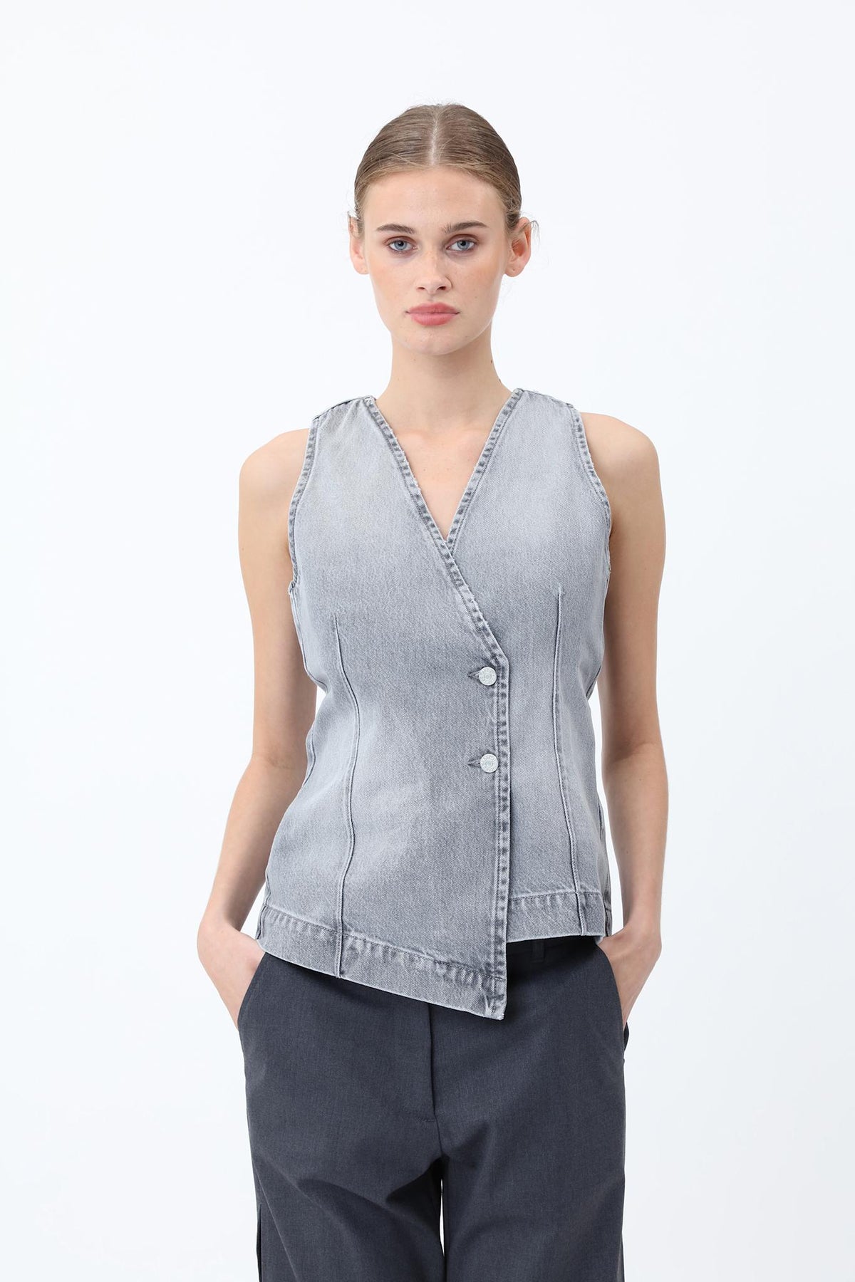 Oliva Denim Vest - Won Hundred Online Store