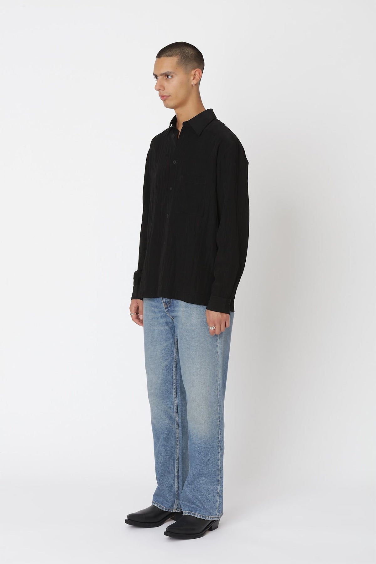 Won Hundred Men Penzo Shirt Shirt Black