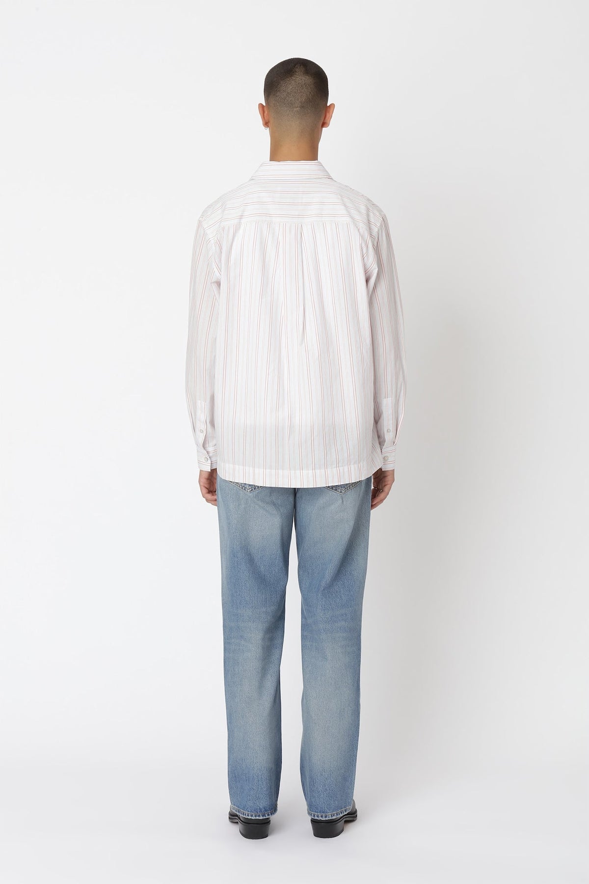 Won Hundred Men Penzo Stripe Shirt Shirt Red Stripe