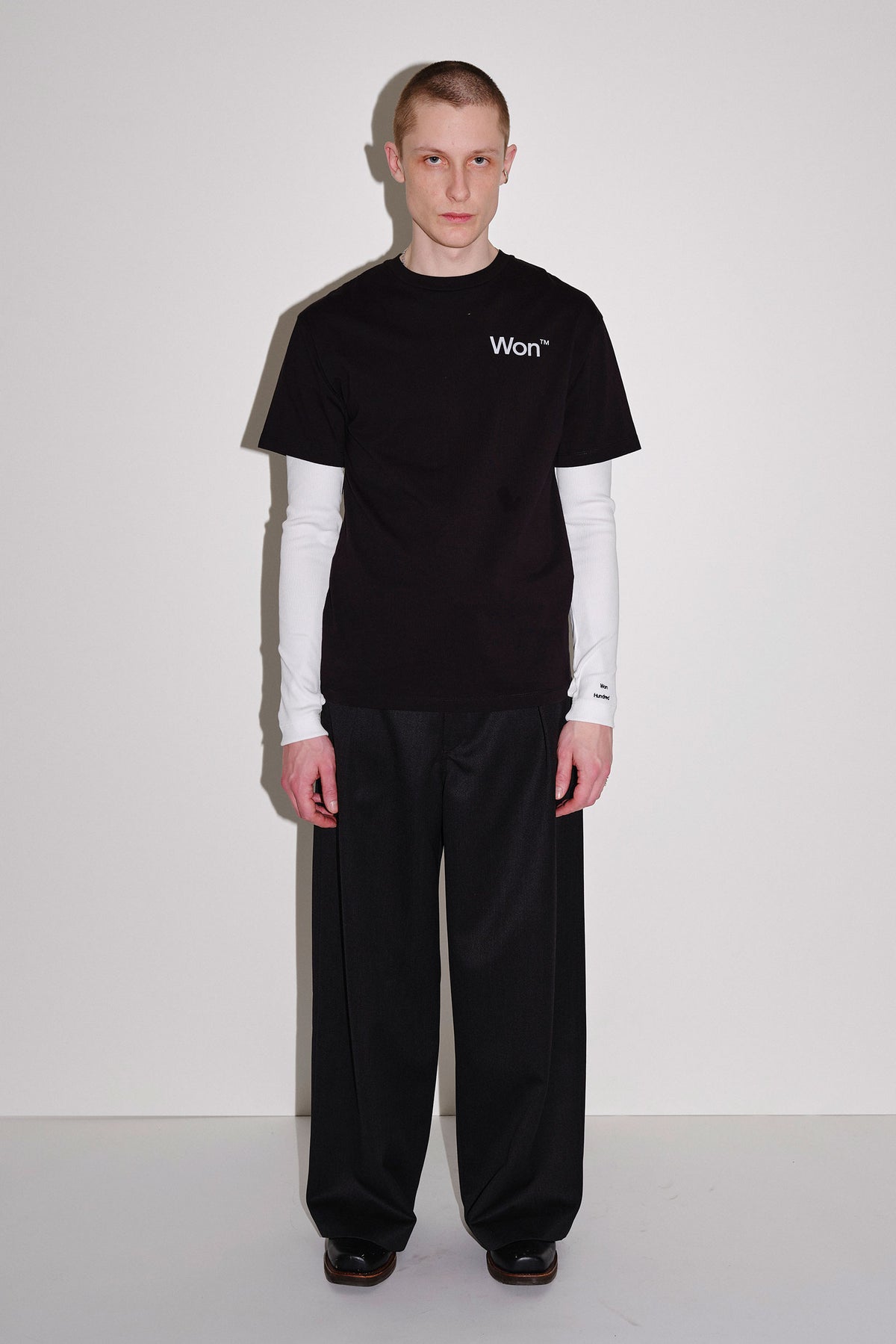 Won Hundred Men The Staff Tee M T-shirt Black